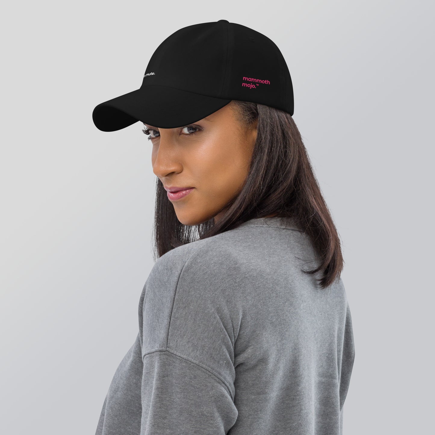 "You're on mute." Dad hat - Black Edition.