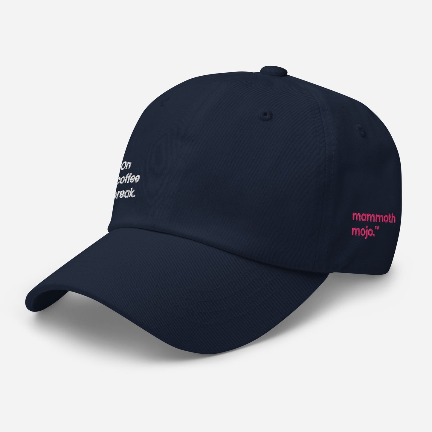 "On coffee break." Dad hat - Navy edition.