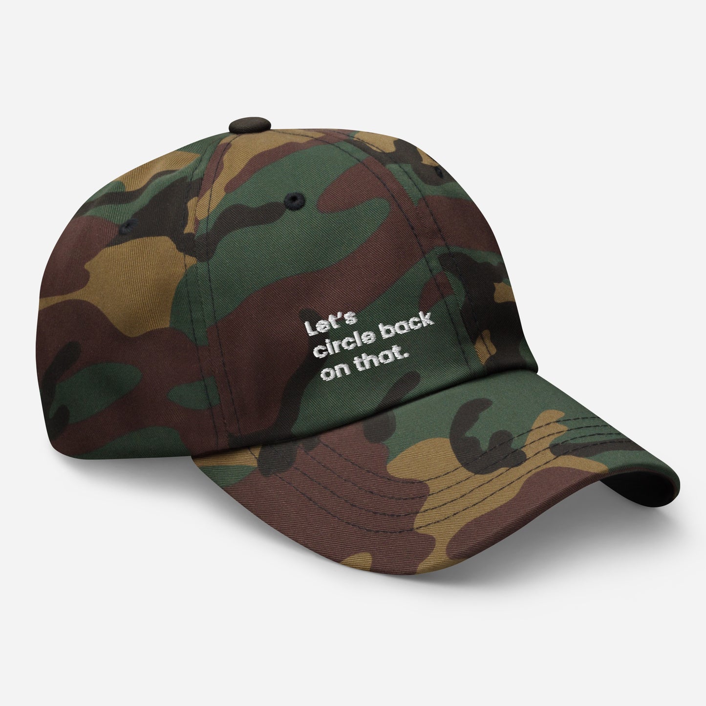 "Let's circle back on that." Dad hat - Camo edition. - Mammoth Mojo