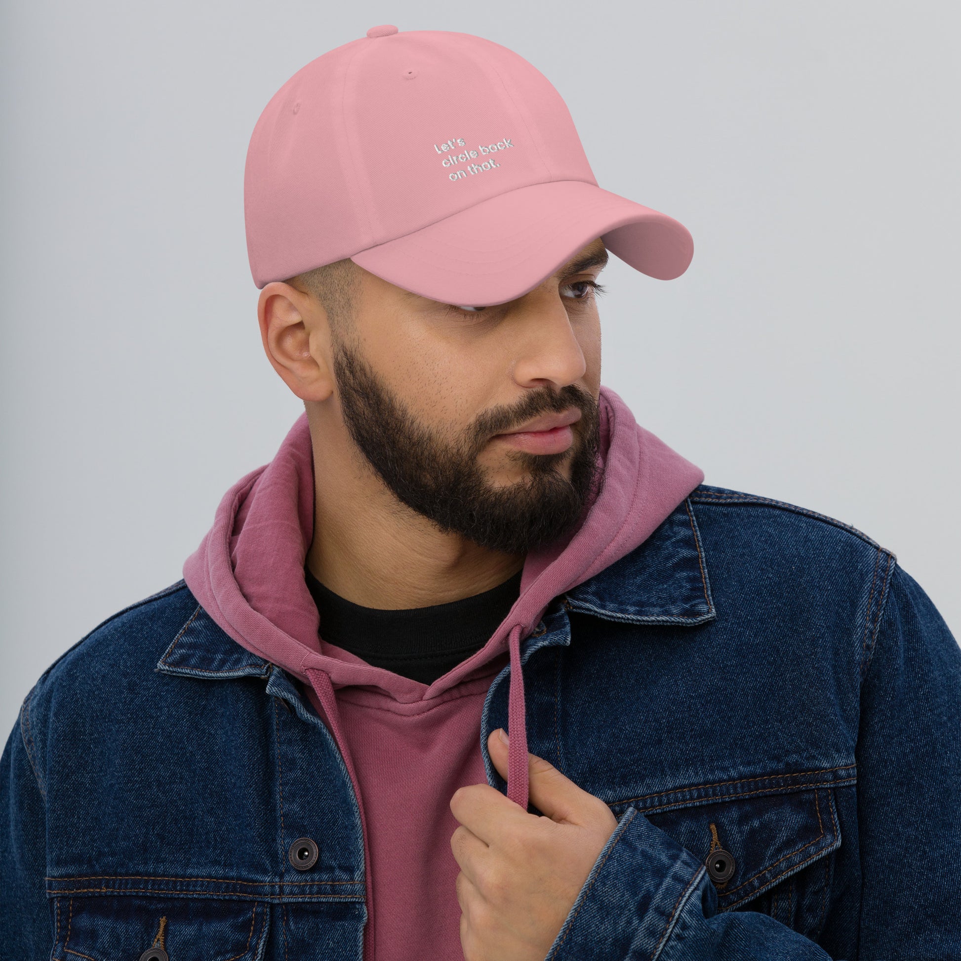 "Let's circle back on that." Dad hat - Pink edition. - Mammoth Mojo