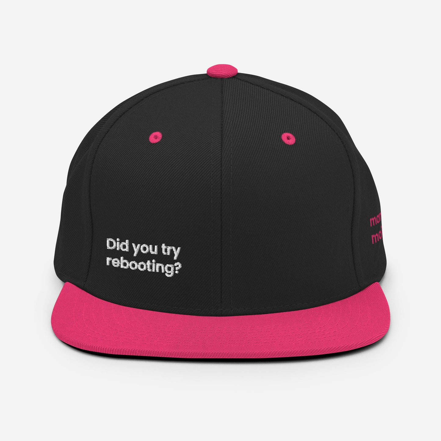 "Did you try rebooting?" Pink Brimmies. - Mammoth Mojo