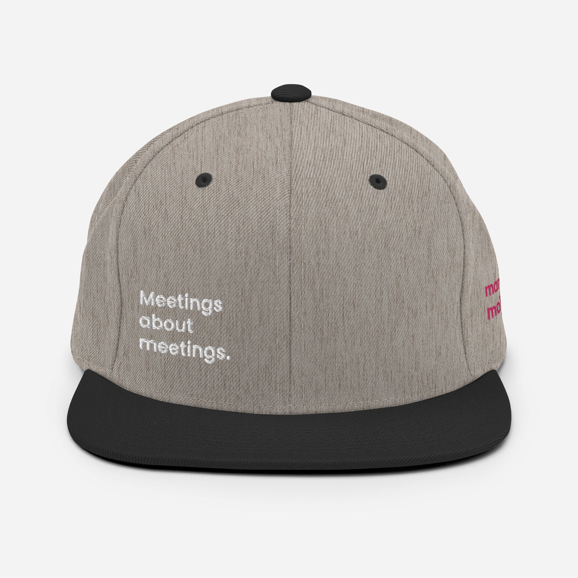 "Meetings about meetings." Heather & Black Brimmies. - Mammoth Mojo