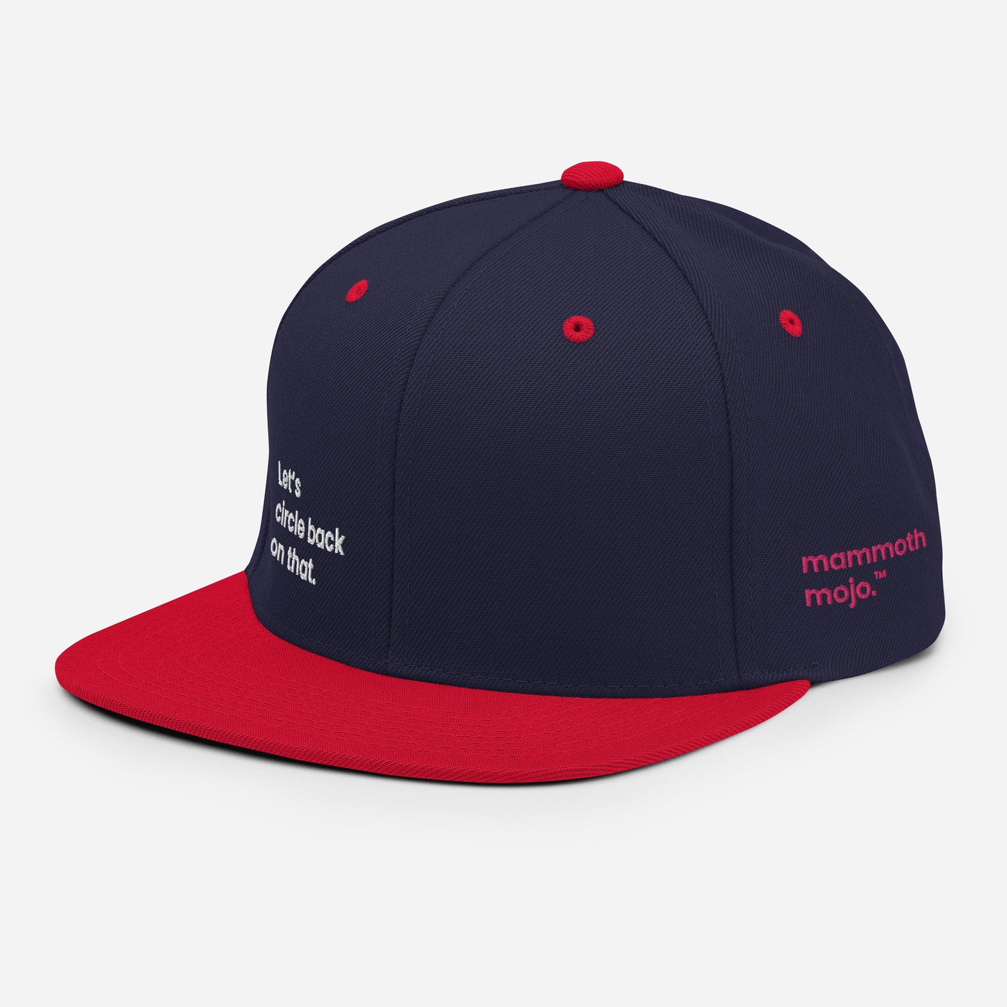 "Let's circle back on that." Navy & Red Brimmies. - Mammoth Mojo